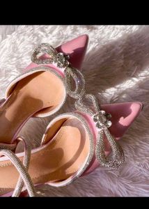 Pink Bow Heels