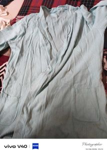 Cozy Blue Waffle Knit Bathrobe