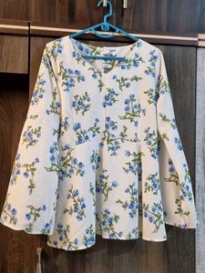 Floral Print Peplum Top