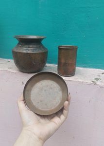 Set Of 2 Peetal Glass , Jug ( Old Items )