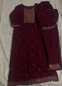 Beautiful maroon Kurta set