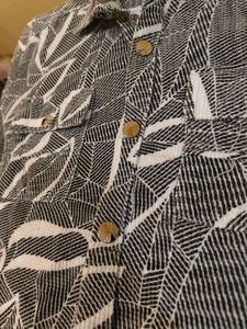 Geometric Pattern Button-Down Shirt