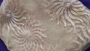 Golden Cream Tissue Dupatta