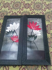 3pc Set Of Flora Paintings Without Glass
