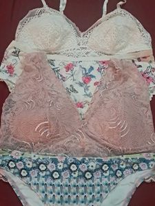 combo Of Four  bralet n panty  comb