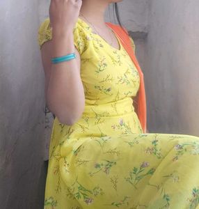Floral Yellow Maxi Dress💓