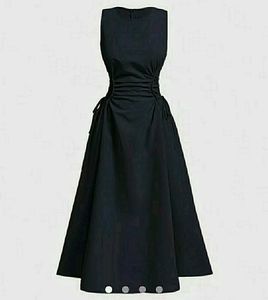 DRAWSTRING A LINE DRESS 👗