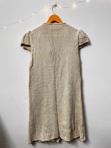 Cream Crochet Knit Dress