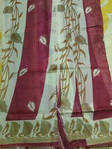 New Tissue Cotton Handloom Printed Saree