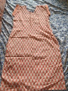 Coral Color Churidar Set
