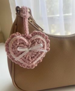 Crochet Ruffle Heart Charm💗