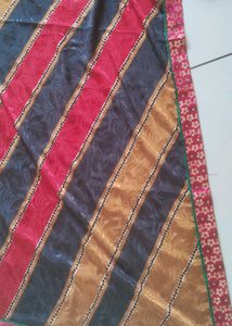 Black Sequence Work Saree With Lace Border
