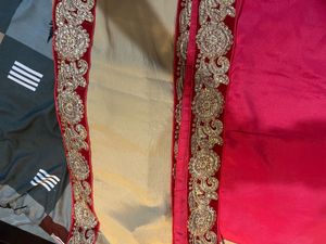 Elegant Pink &amp; Gold Saree