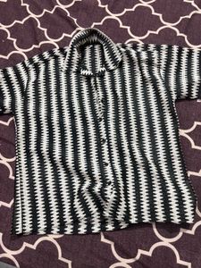 Patterned Black & White Shirt
