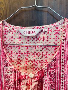 BIBA Pink Print Kurti