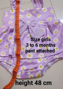 Daisy Print Baby Frock come Romper