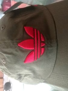 Green Colour Cap With Thread Embroidery Best Ca