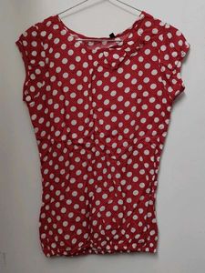 Red Polka Dot Top
