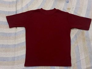 Ribbed Burgundy Top