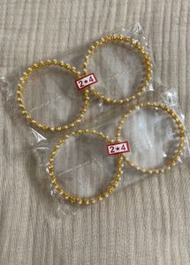 Pearl & Gold Bangle Set