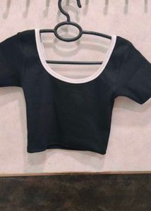 Cute Black Crop Top