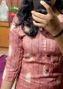 Elegant Pink Printed Kurta