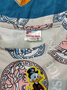Chotey Saab Fancy Cord Set Print Border Ponchi