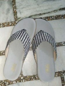EVA Based Women Flip Flop In Silver Colour