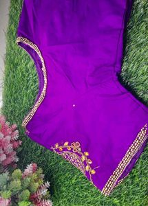 Purple Aariwork Blouse