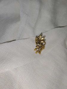18k Gold Plated Leaf Finger Ring