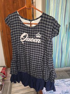 Queen Plaid Layered Top