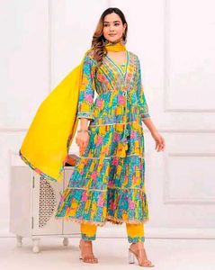 (Our New Bestselling) Colorful Anarkali Suit Set