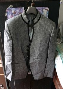 Grey Bandhgala Style Jacket