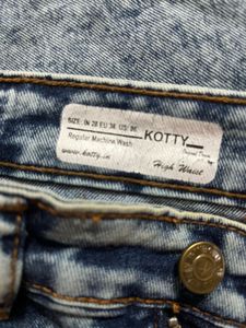 Acid Wash Wide Leg Jeans