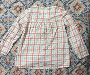 Plaid Button-Up Top