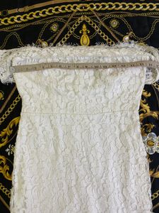 Lace Off-Shoulder Dress Bust 32(stretchy)