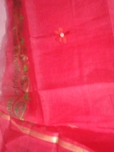Red Net Dupatta