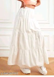 White Tiered Skirt