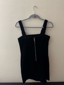 BLACK MINI Dress With Silver Hardware