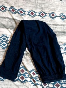 Blue Ankle Length Leggings Size L
