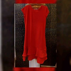 ₹1500❌️ ₹499✅️ Globus Brand New Red Dress With Tag