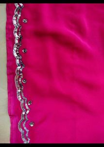Rose Colour Heavy Hand worked Saree