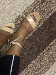 Nude 3inch Heels With Adjust able Straps