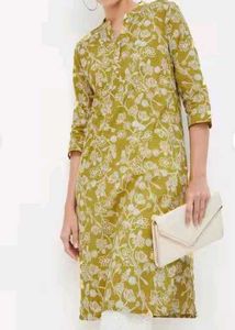 NEW 🥰Olive Green Floral Print Kurti💫