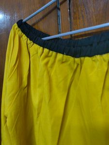 Beautiful Yellow Off Shoulder Top With Fril Sleeve