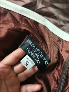 I. Brown Strapless Dress