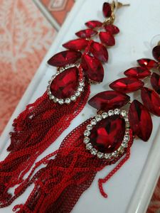 Red Statement Earrings