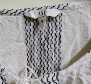 AND Striped Cotton Half Sleeve Top (Women)