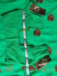 Green Embroidered Saree