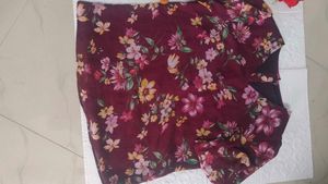 Floral Maroon Top